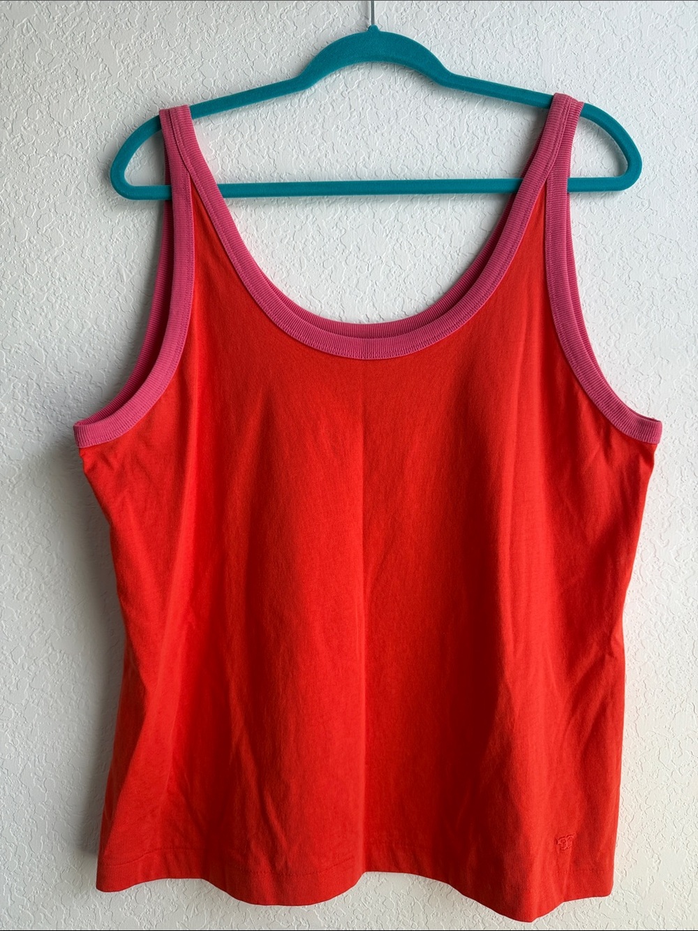 Tory Burch Orange Tank with Pink Trim